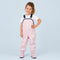 Salopette de pluie rose poudre portee - packshot