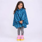 Poncho de Pluie Fleurs Bleues - Vignette | Kidipluie