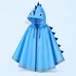 Poncho de Pluie à Visière Dino Bleu - Vignette | Kidipluie