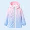 Veste impermeable degrade pastel bleu - produit seul
