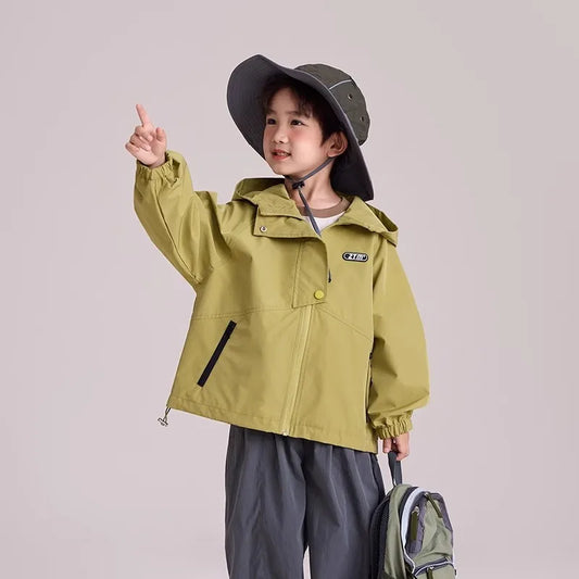Veste Coupe-Vent Imperméable Kaki