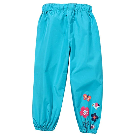 Pantalon de Pluie Fleur Brodée