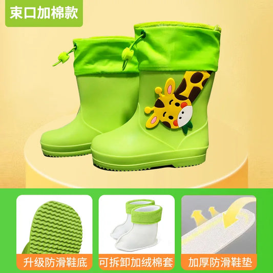 Bottes de Pluie Fourrées Girafe