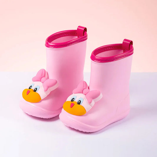Bottes de Pluie Bébé Canard Rose