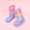 Bottes de Pluie Enfant Arc-en-ciel Pailleté