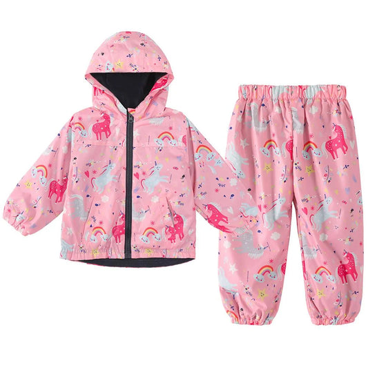 Ensemble de Pluie Licorne Rose