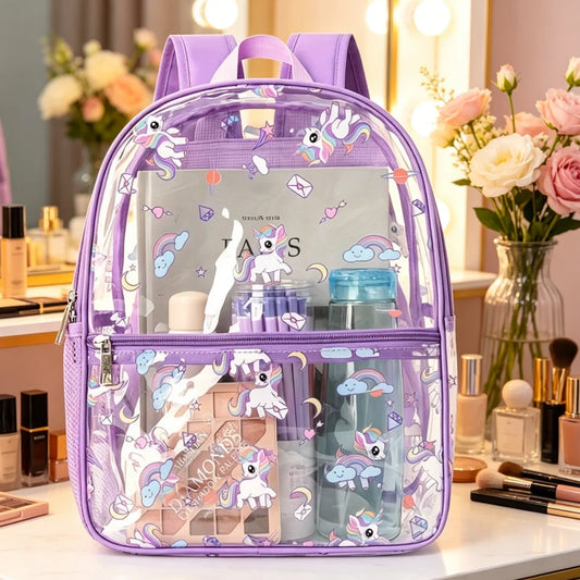 Sac à Dos Transparent Imperméable Licorne Violet