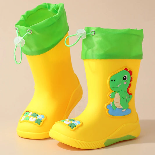 Bottes de Pluie Enfant Dino – Jaune