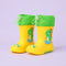 Bottes de pluie enfant dino jaune
