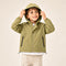 Veste coupe-vent enfant kaki portee
