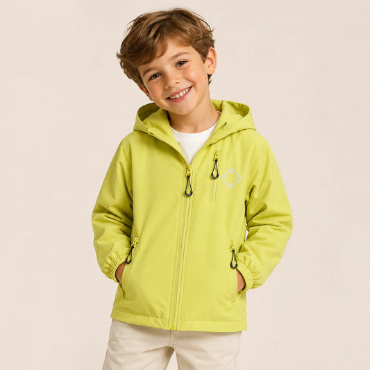 Veste impermeable enfant verte portee