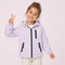 Veste impermeable enfant lilas portee