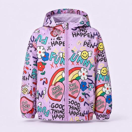 Veste legere graffiti violet - packshot