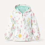 Veste Légère Fleurs Blanche - Vignette | Kidipluie