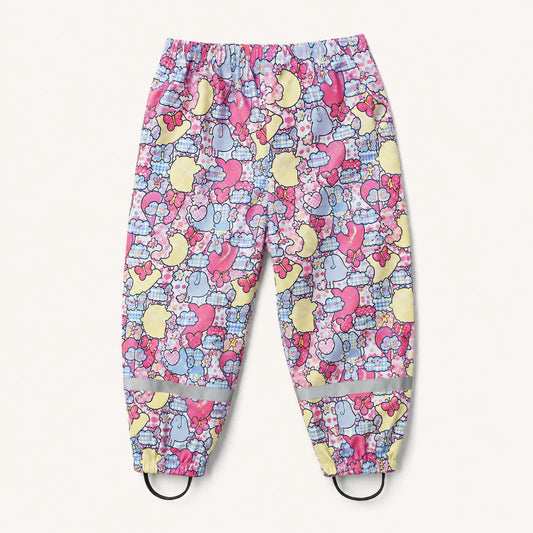 Pantalon de pluie patchwork rose - packshot
