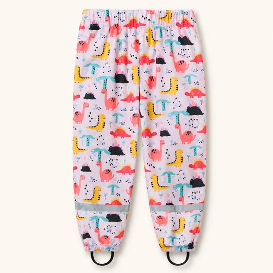 Pantalon de pluie dinosaure rose - packshot