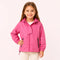 Veste coupe-vent enfant rose portee