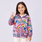 Veste legere enfant graffiti violet portee