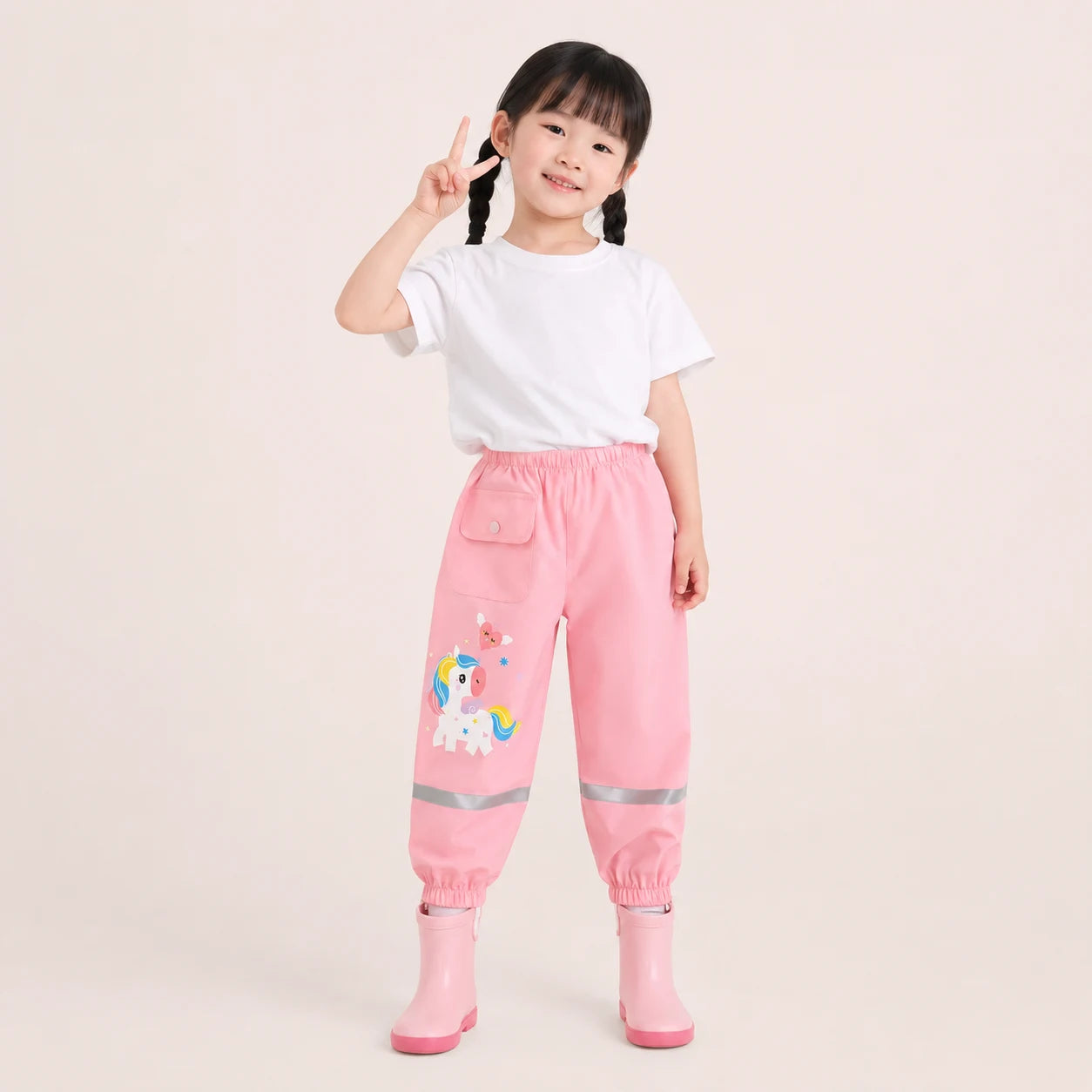 Pantalon de pluie licorne porte - packshot