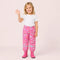 Pantalon de pluie arc-en-ciel rose porte - packshot