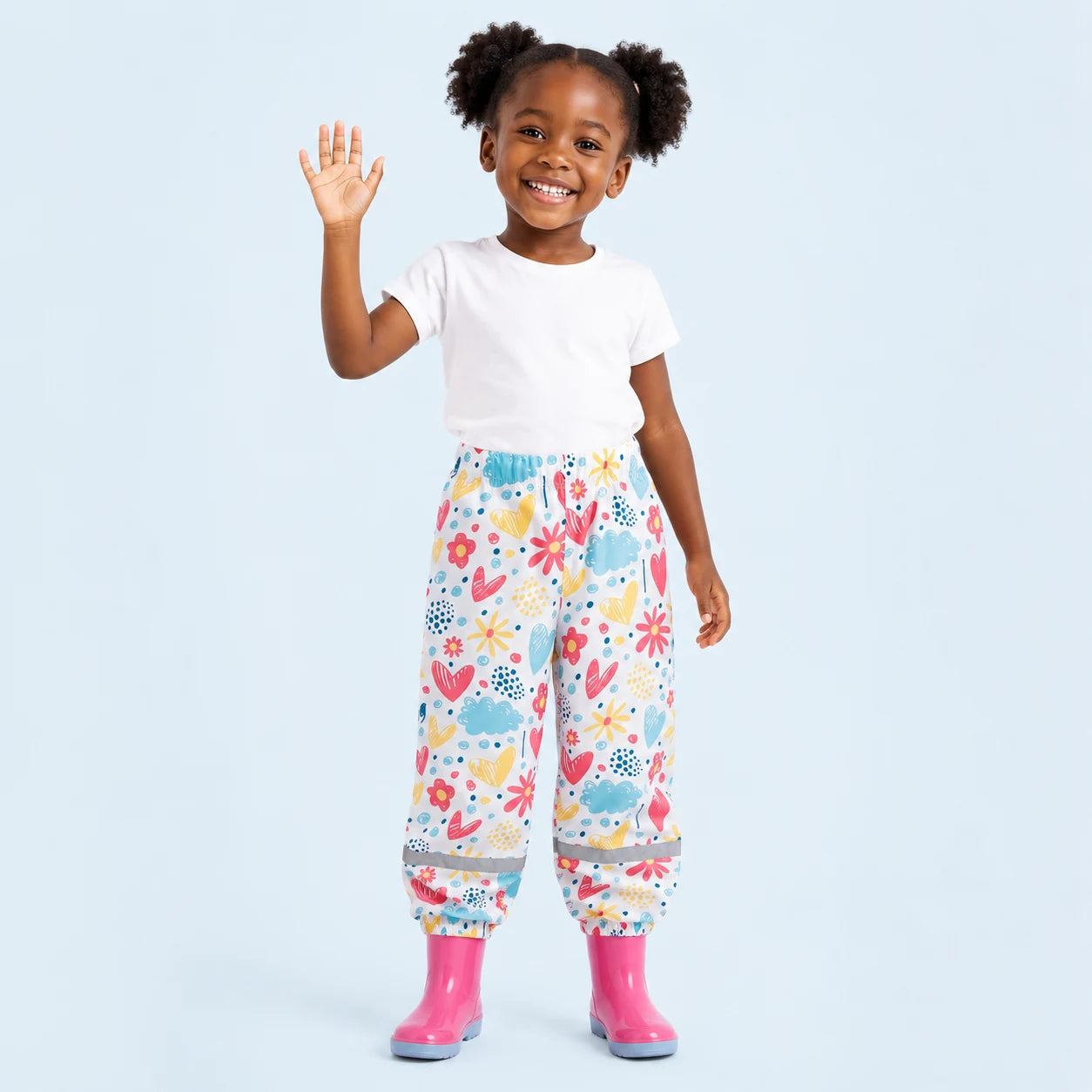 Pantalon de pluie fleurs porte - packshot
