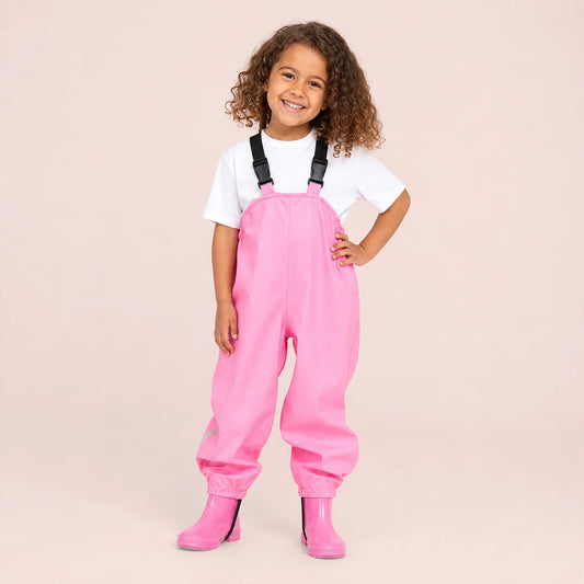 Salopette de pluie fille portee - packshot