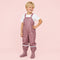 Salopette de pluie mauve portee - packshot