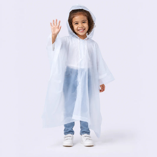 Cape de pluie EVA translucide portee - packshot