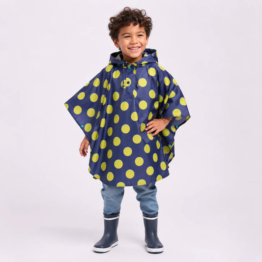 Poncho de pluie a pois porte - packshot