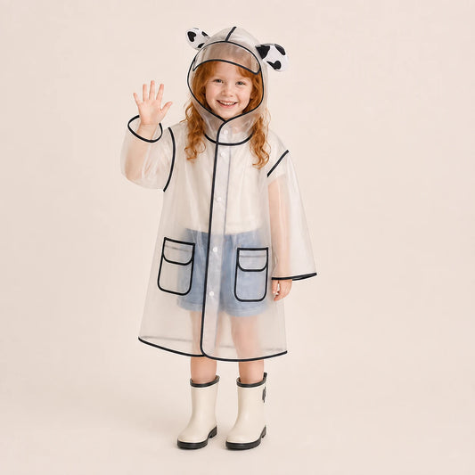 Cape de pluie ecolier vache portee - packshot
