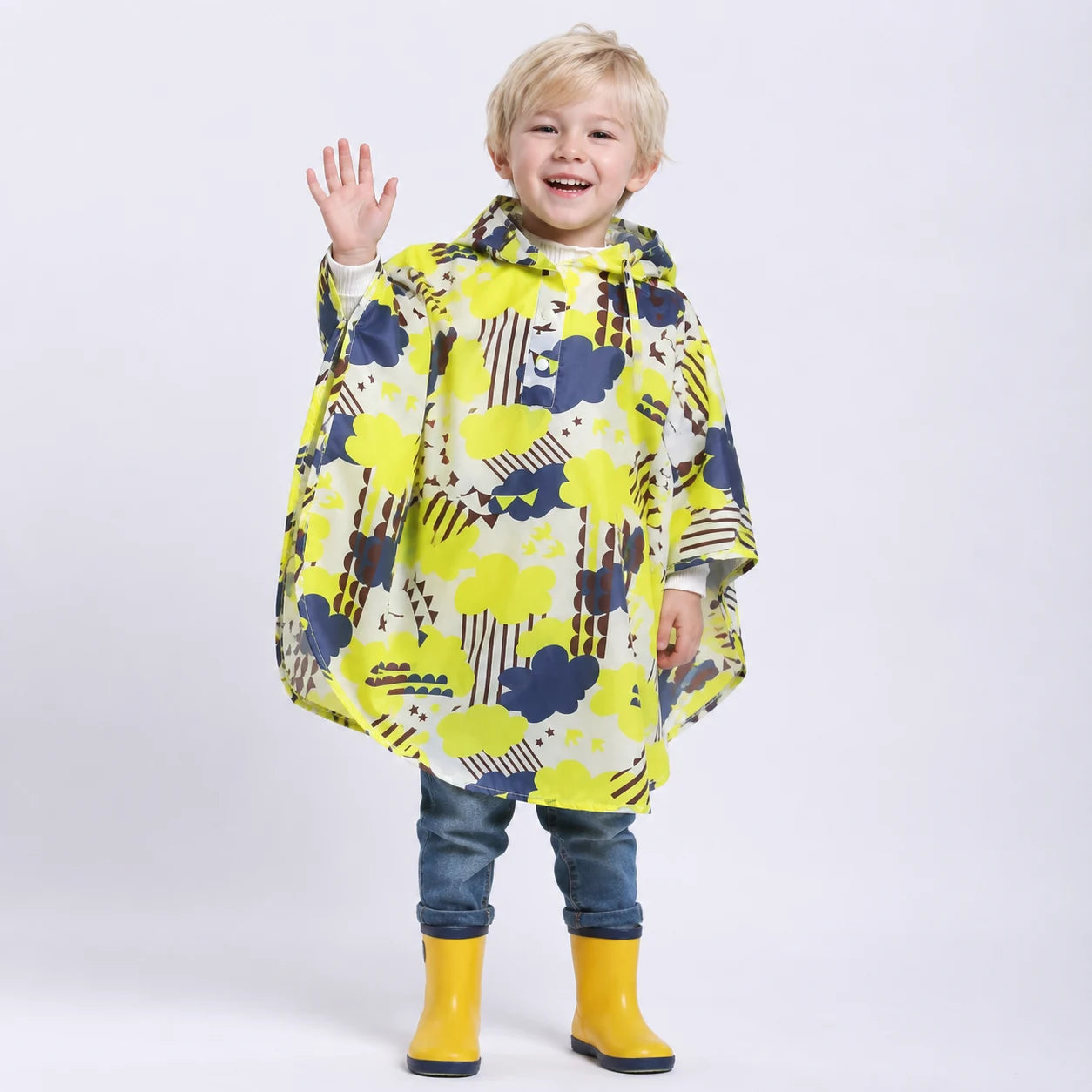 Poncho de pluie nuages porte - packshot