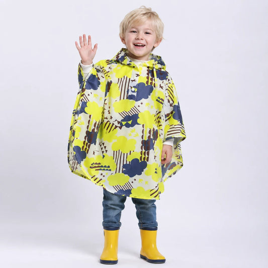 Poncho de pluie nuages porte - packshot