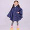Poncho de pluie pois marine porte - packshot