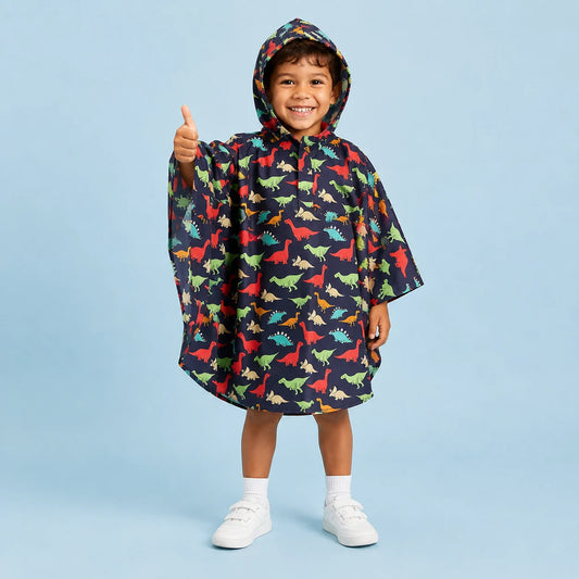 Poncho de pluie dinosaures porte - packshot