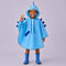 Poncho de pluie a visiere bleu porte - packshot