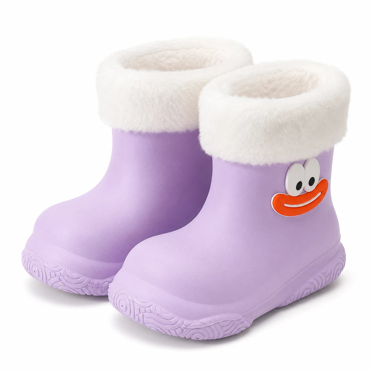 Bottes de pluie fourrees monstre violet - packshot