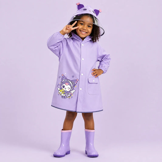 Veste de pluie chat violet portee - studio fun