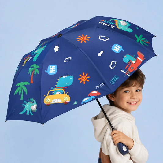 Parapluie dinos explorateurs enfant - toile mise en avant