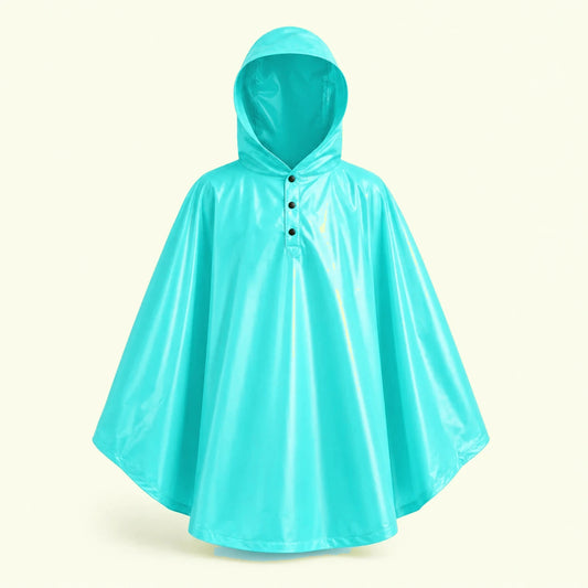 Poncho cape coloree Vert émeraude, packshot produit seul