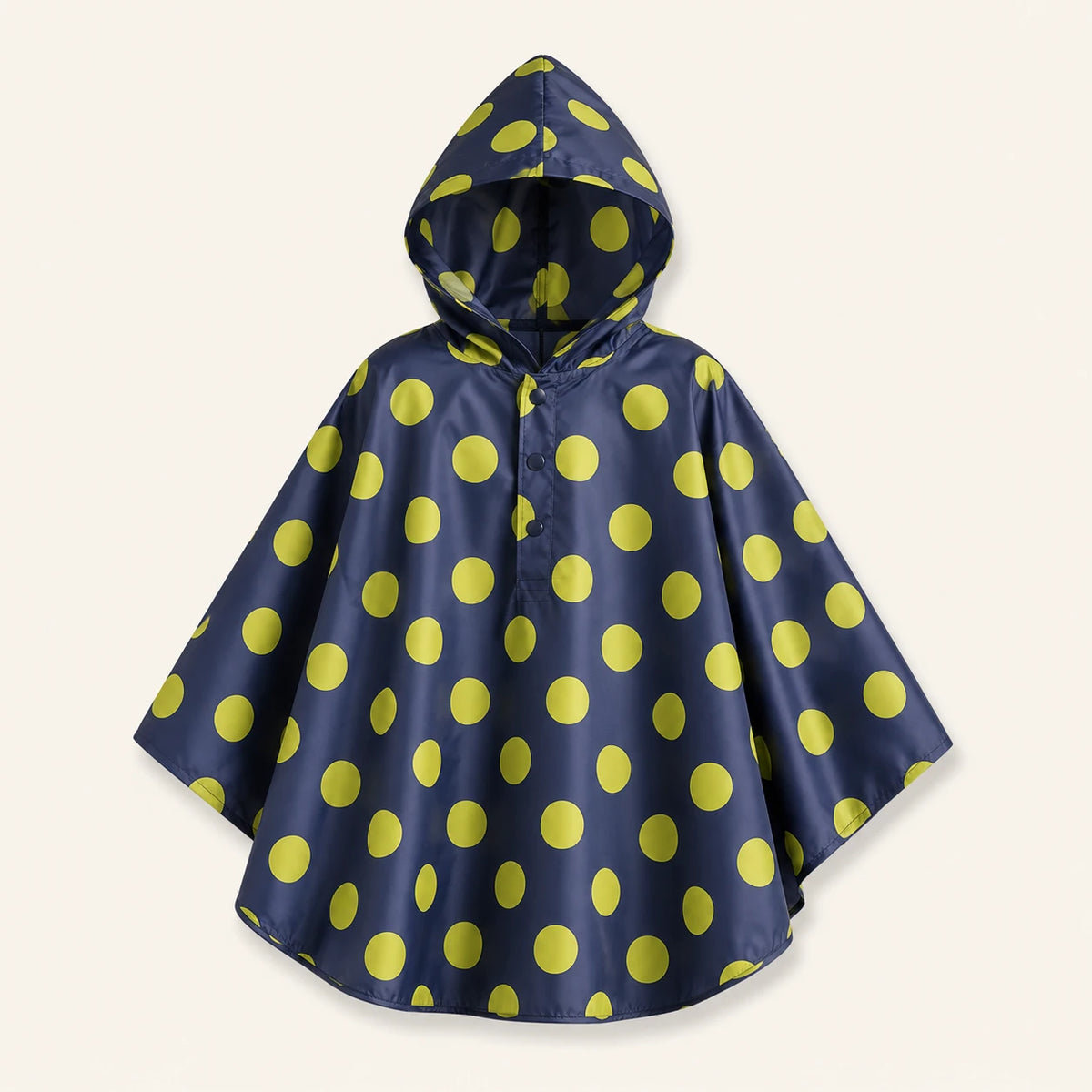 Poncho de pluie enfant a pois - packshot produit seul fond pastel