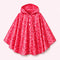 Poncho de pluie enfant ciel etoile rouge - packshot produit seul fond pastel