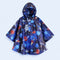 Poncho de pluie enfant espace astronaute - packshot produit seul fond pastel