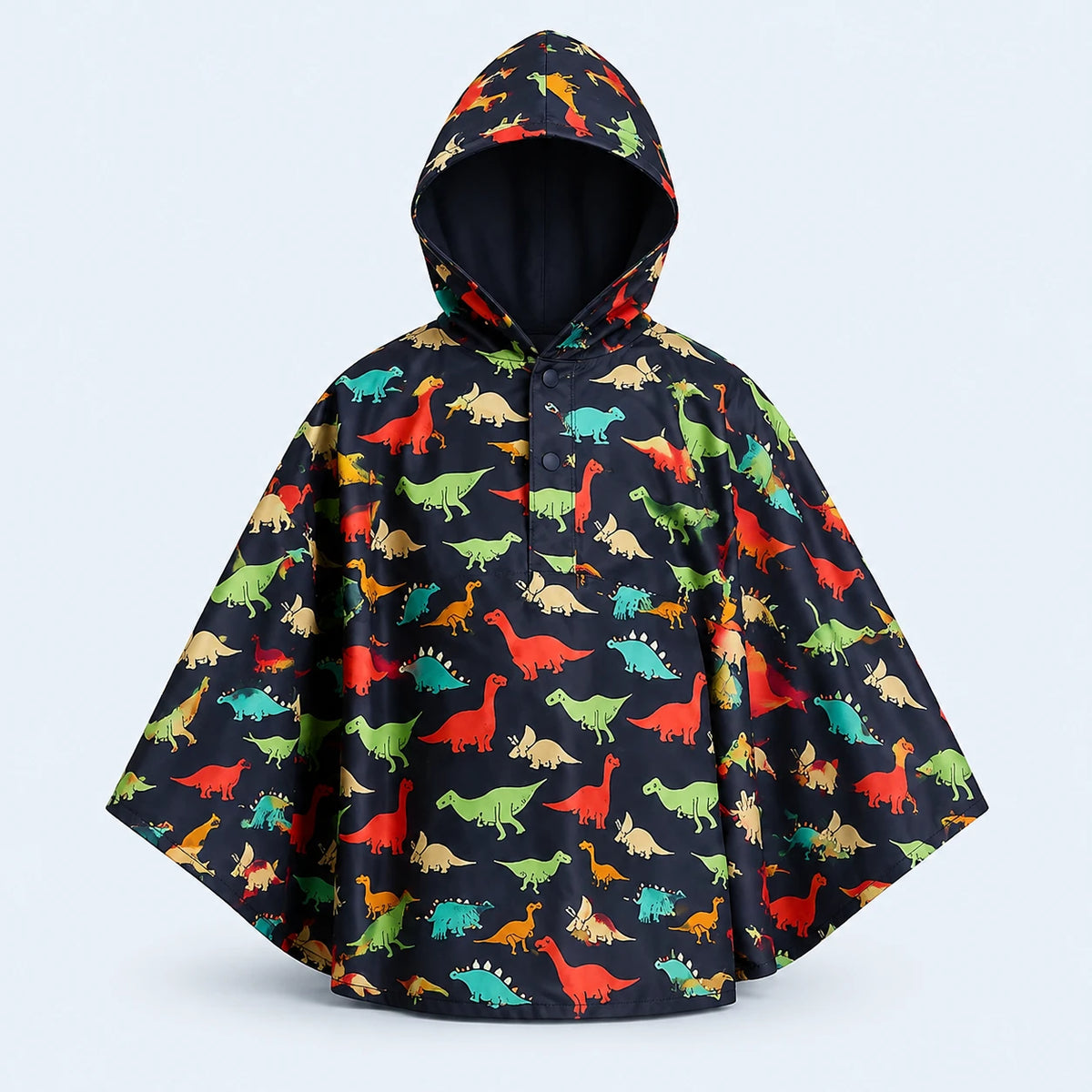 Poncho de pluie enfant dinosaures - packshot produit seul fond pastel