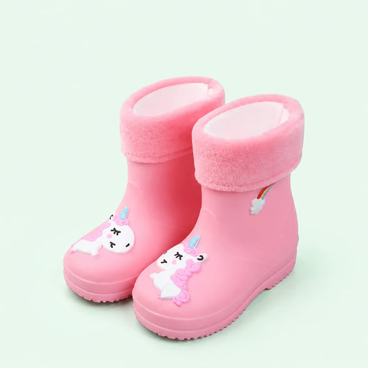 Bottes de Pluie Licorne Fourrées — packshot studio