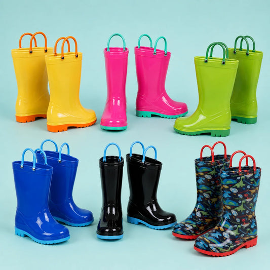 Bottes de Pluie Classiques à Poignées — en situation, effet pluie