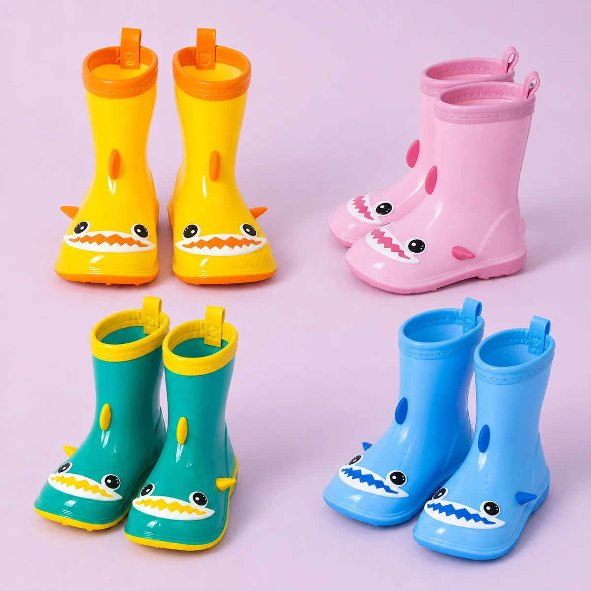 Bottes de Pluie Requin — en situation, effet pluie