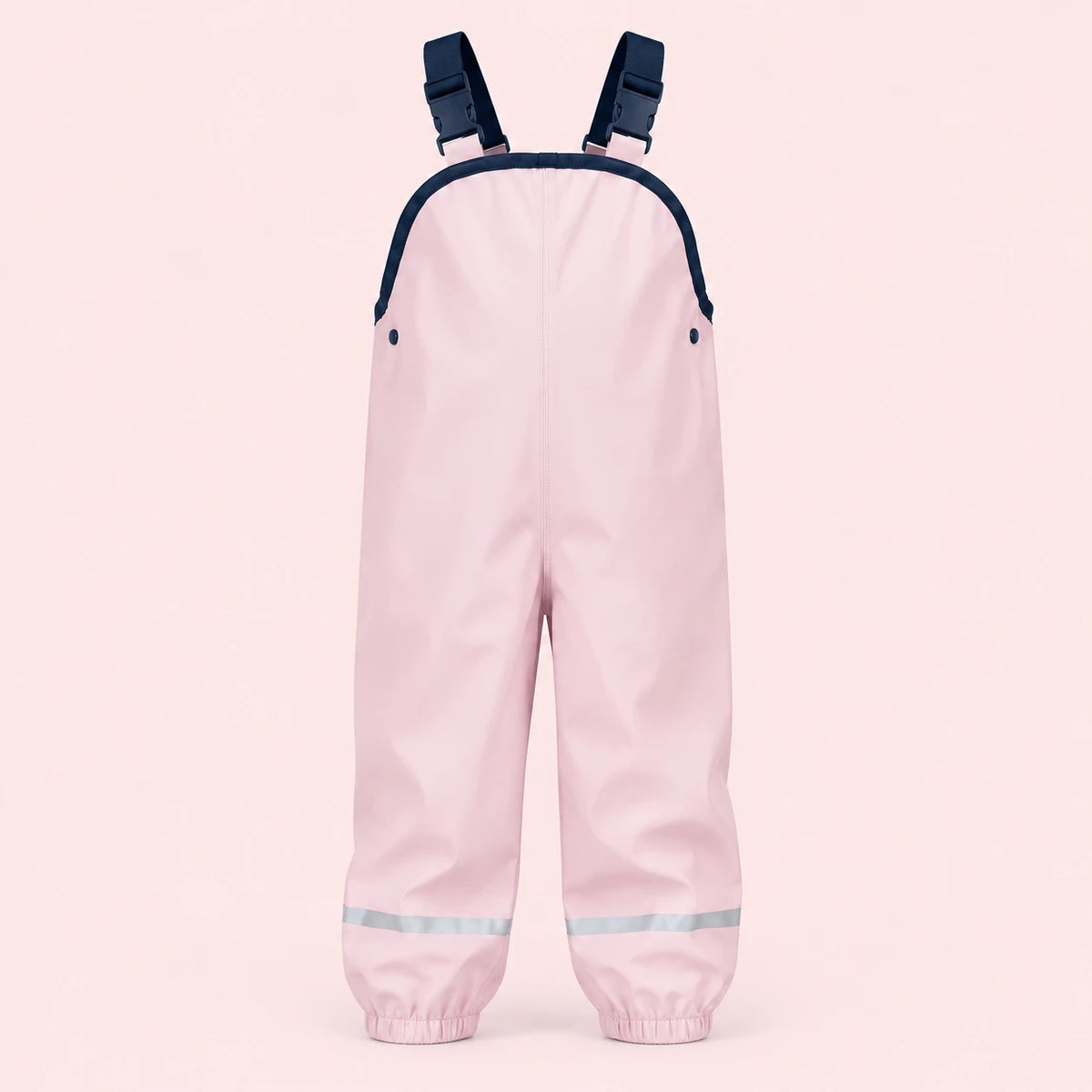Salopette de pluie enfant rose poudre - packshot produit seul